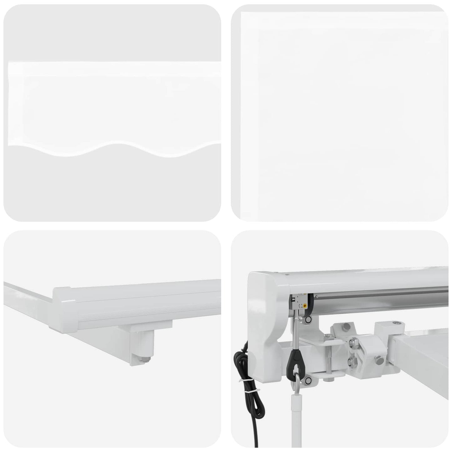 vidaXL Electric Retractable Awning White 3.5 x 2.5 m