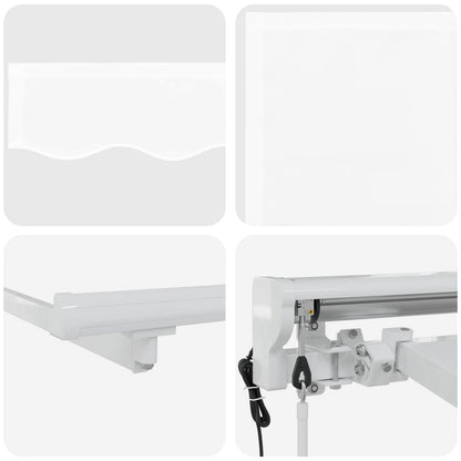 vidaXL Electric Retractable Awning White 3.5 x 2.5 m