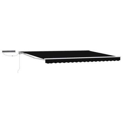 vidaXL Electric Retractable Awning Black and White 4 x 3 m