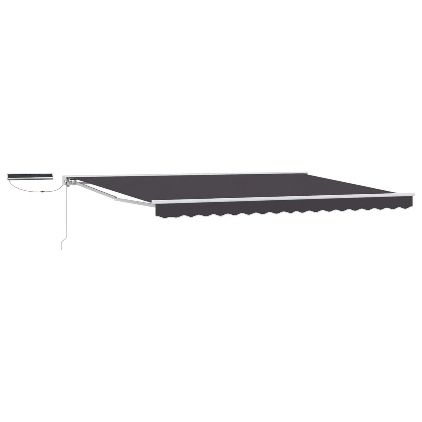 vidaXL Electric Retractable Awning White and Anthracite 4 x 3.5 m
