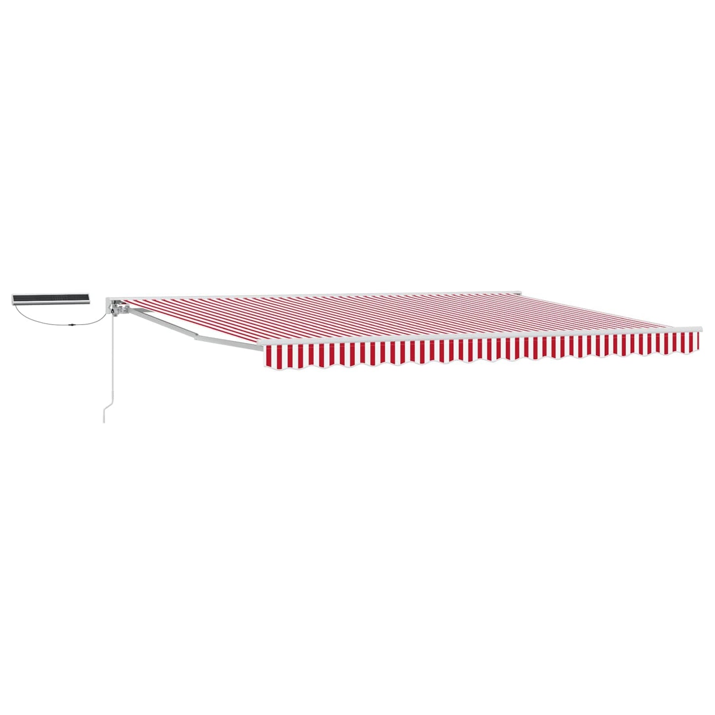 vidaXL Electric Retractable Awning Red and White 4 x 3.5 m