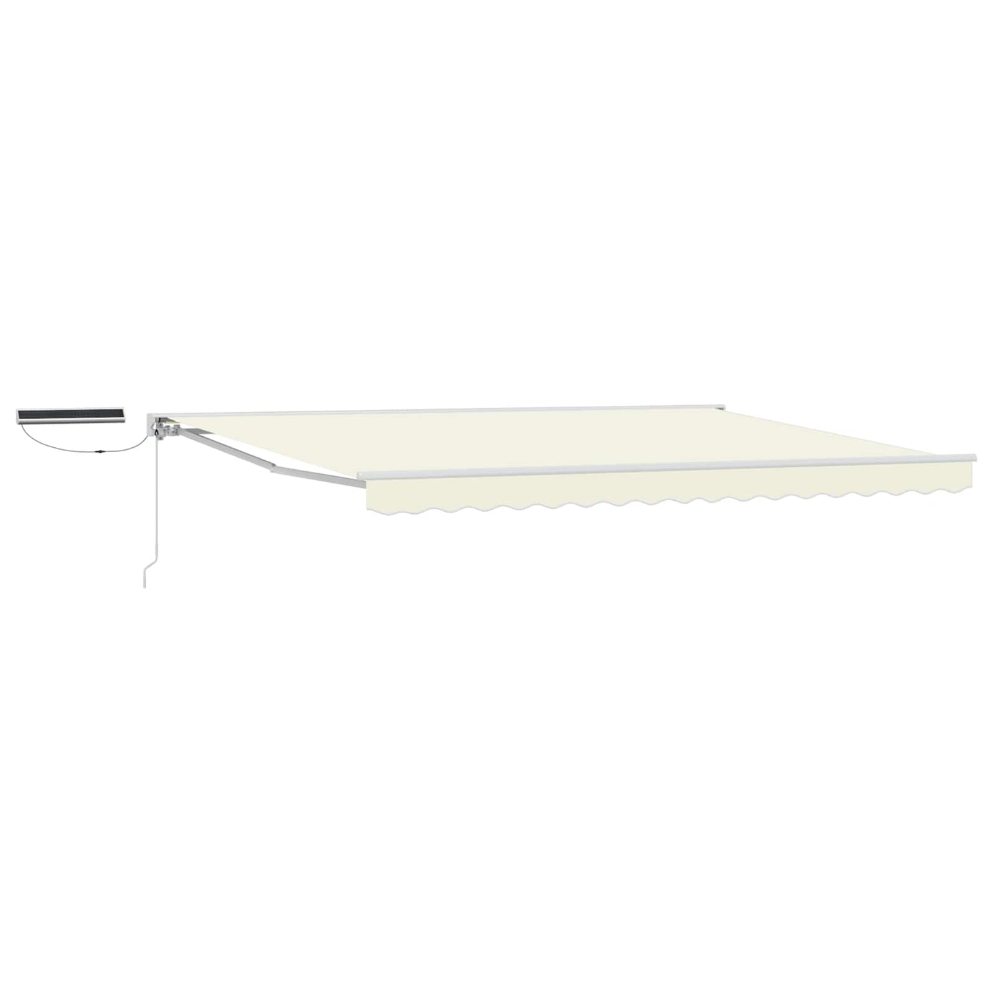 vidaXL Electric Retractable Awning Cream and White 4.5 x 3 m