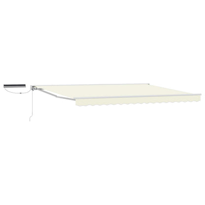 vidaXL Electric Retractable Awning Cream and White 4.5 x 3 m