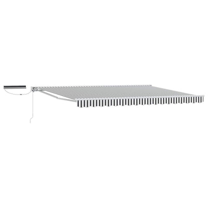 vidaXL Electric Retractable Awning Anthracite and White 4.5 x 3 m
