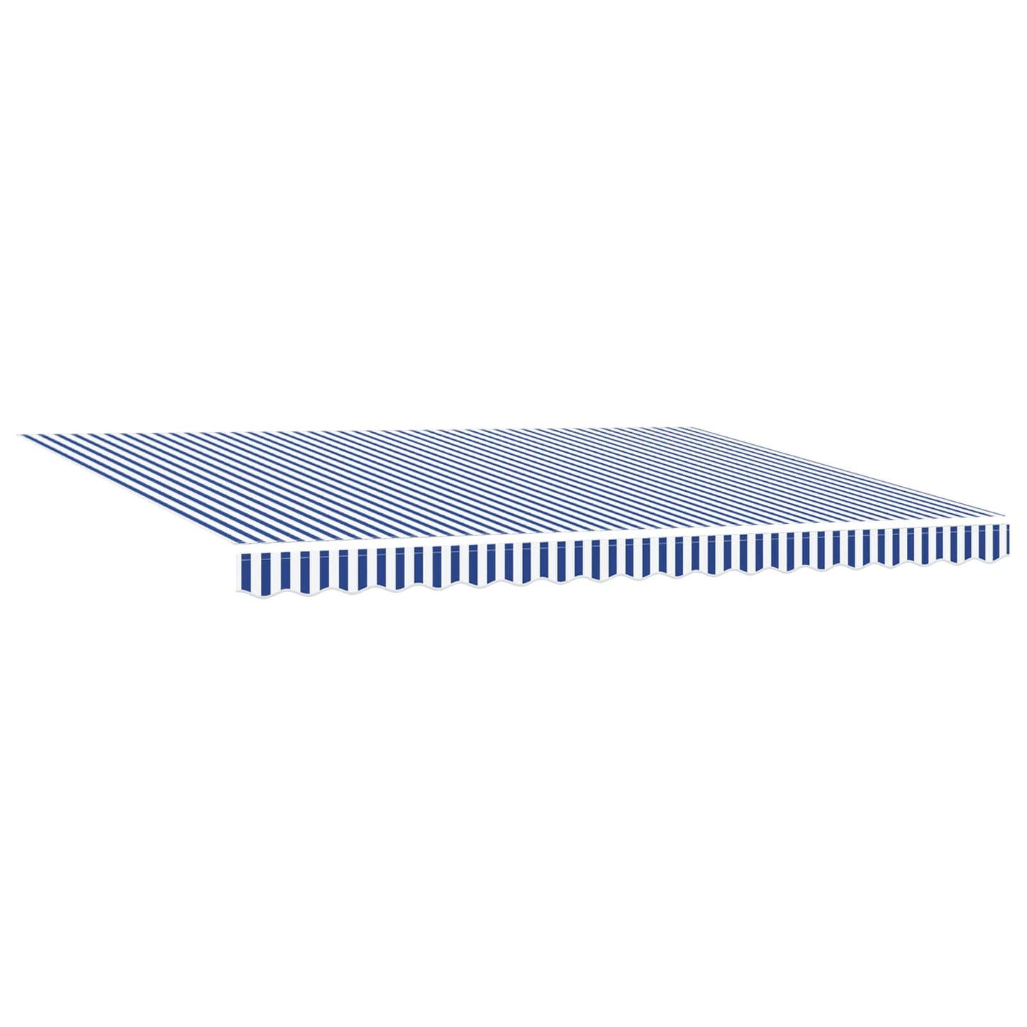 vidaXL Electric Retractable Awning Blue and White 5 x 3 m