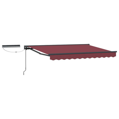 vidaXL Electric Retractable Awning Burgundy and Anthracite 3.5 x 2 m