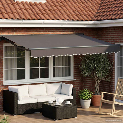 vidaXL Electric Retractable Awning Anthracite 3 x 2.5 m
