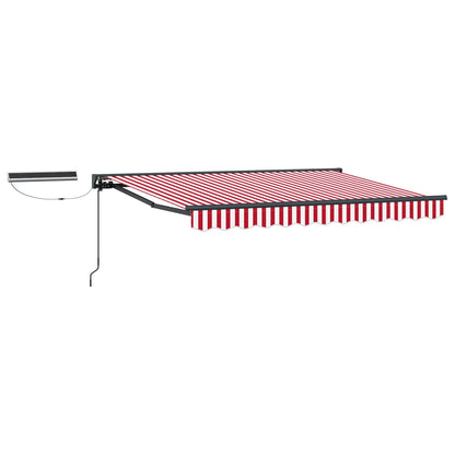 vidaXL Electric Retractable Awning Red, White and Anthracite 3 x 2.5 m