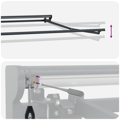 vidaXL Electric Retractable Awning Red, White and Anthracite 3 x 2.5 m