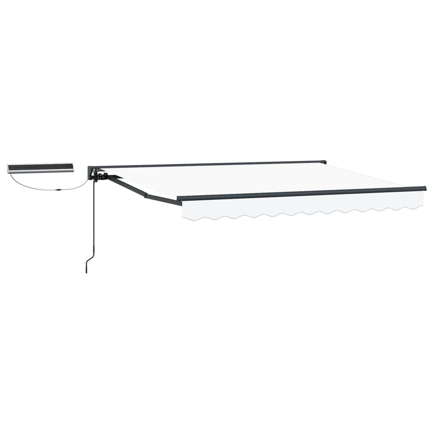 vidaXL Electric Retractable Awning White and Anthracite 3 x 2.5 m