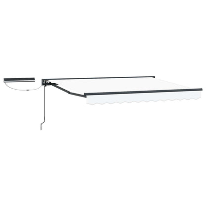 vidaXL Electric Retractable Awning White and Anthracite 3 x 2.5 m