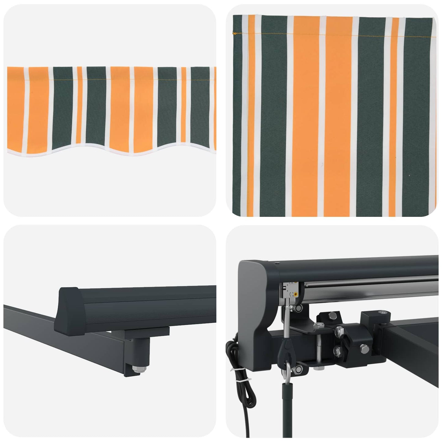 vidaXL Electric Retractable Awning 3 x 2.5 m Polyester with PU coating