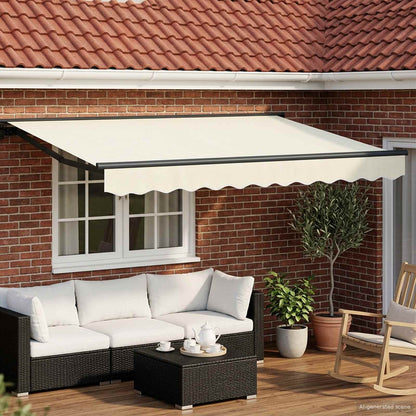 vidaXL Electric Retractable Awning Cream and Anthracite 3.5 x 2.5 m