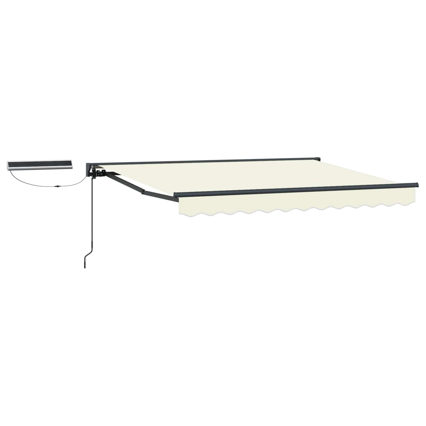 vidaXL Electric Retractable Awning Cream and Anthracite 3.5 x 2.5 m