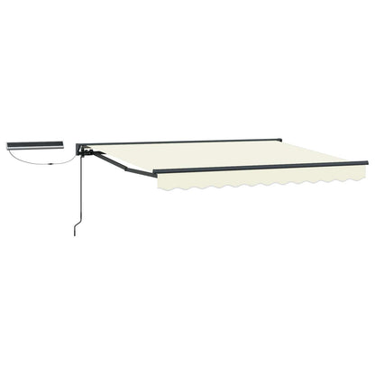vidaXL Electric Retractable Awning Cream and Anthracite 3.5 x 2.5 m