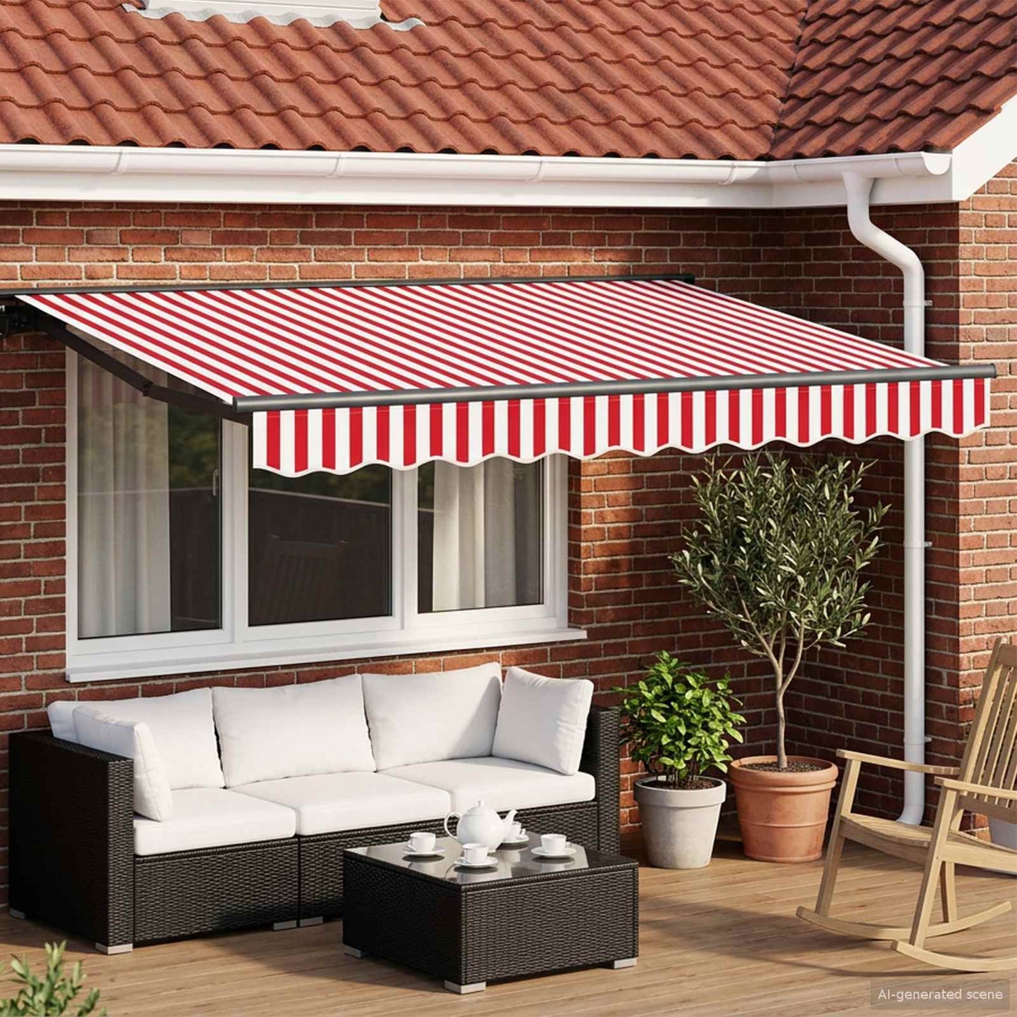 vidaXL Electric Retractable Awning 3.5 x 2.5 m