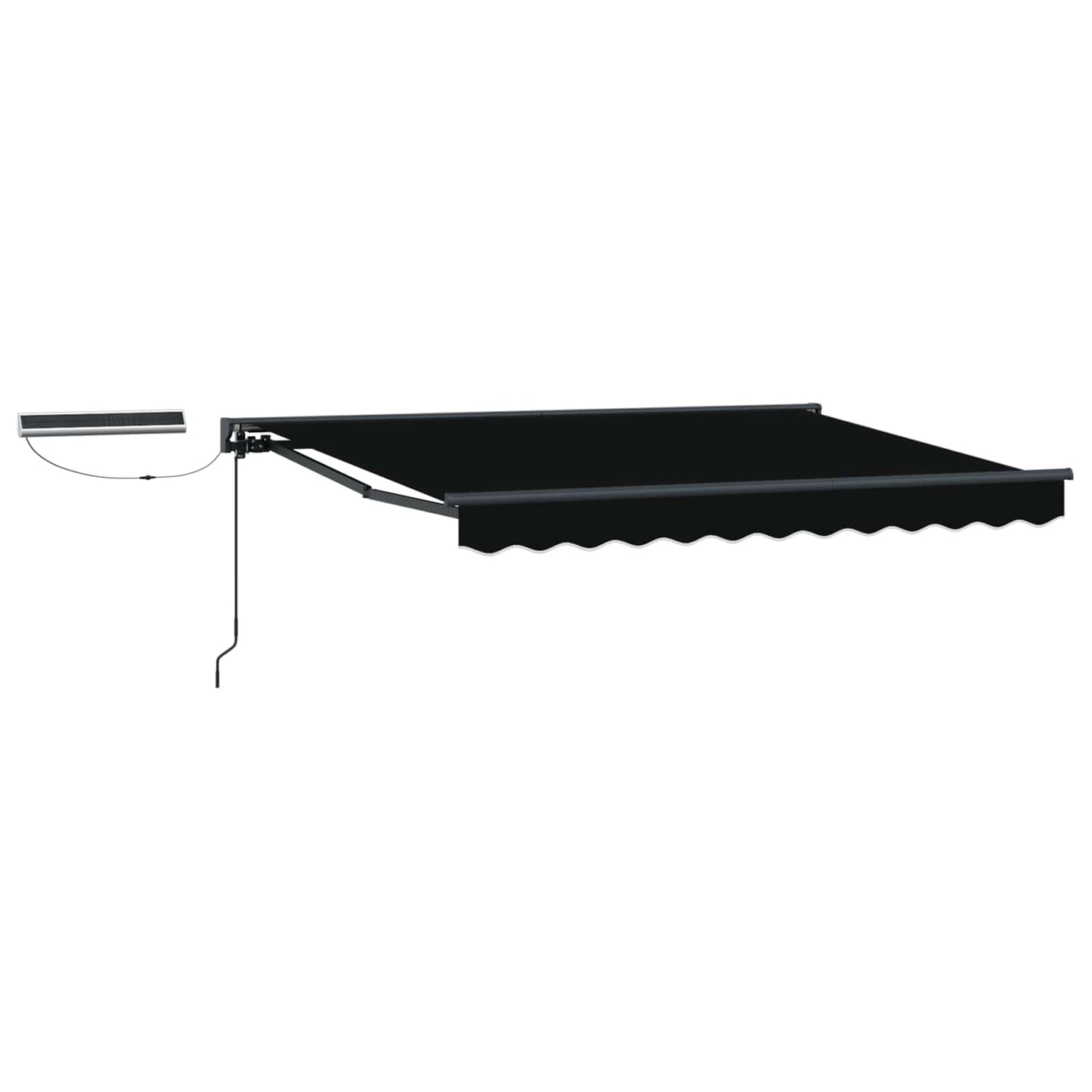vidaXL Electric Retractable Awning Black and Anthracite 3.5 x 2.5 m