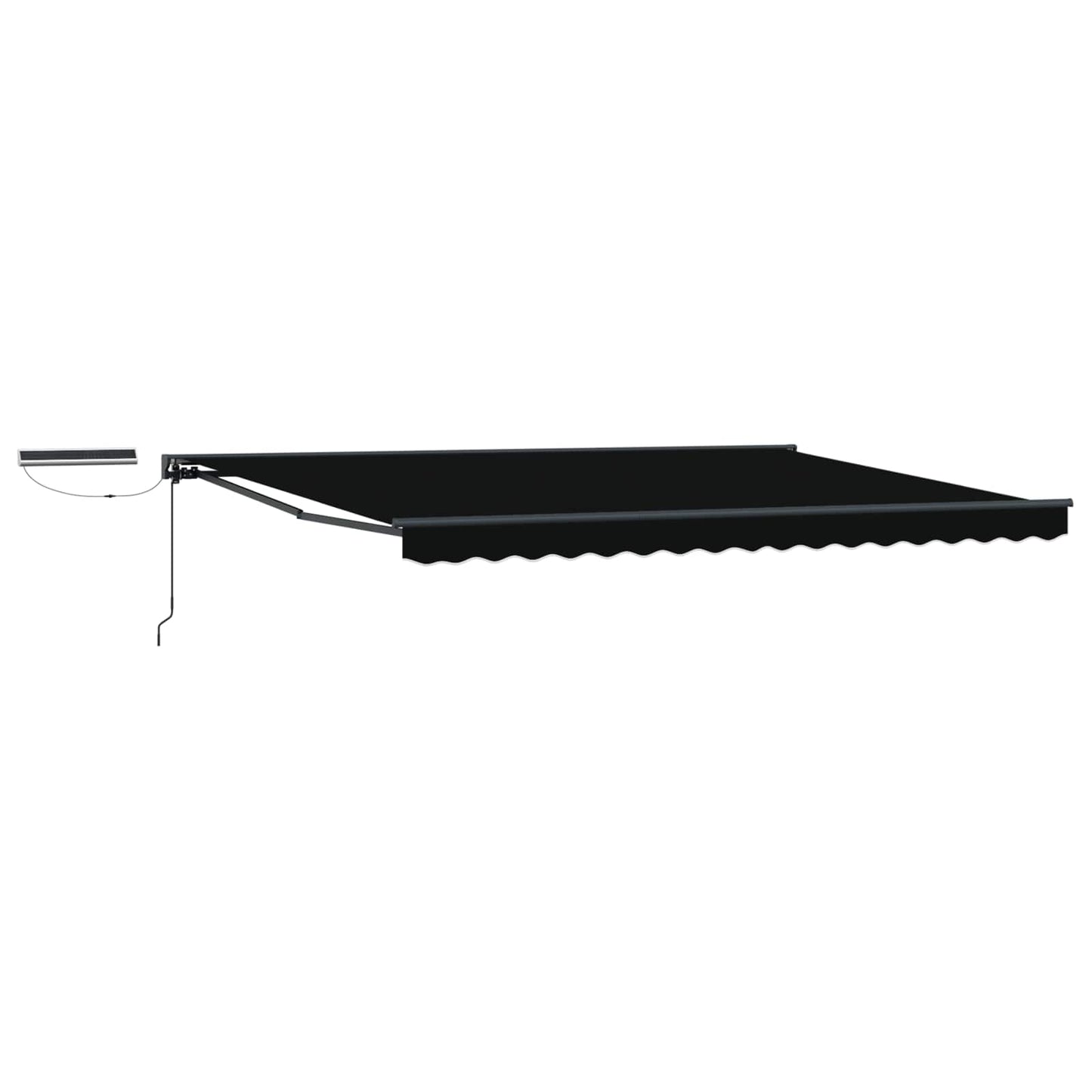 vidaXL Electric Retractable Awning Black and Anthracite 4 x 3 m