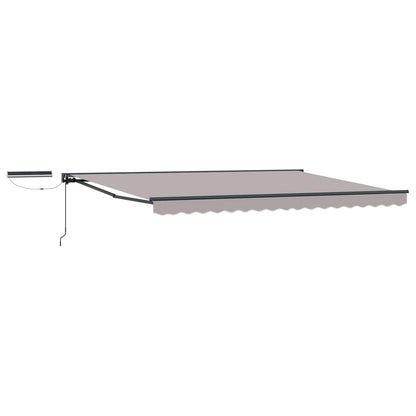 vidaXL Electric Retractable Awning Light Grey and Anthracite 4 x 3 m