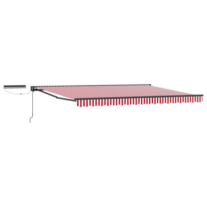 vidaXL Electric Retractable Awning Red, White and Anthracite 4 x 3.5 m
