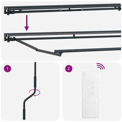 vidaXL Electric Retractable Awning Red, White and Anthracite 4 x 3.5 m