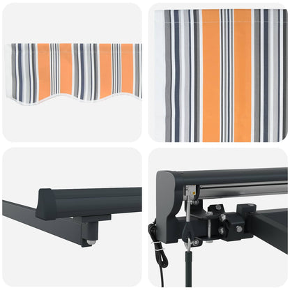 vidaXL Electric Retractable Awning 4 x 3.5 m Polyester with PU coating