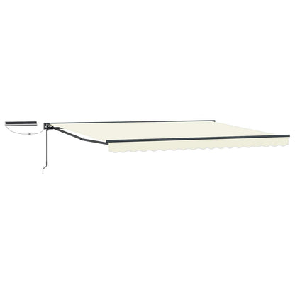 vidaXL Electric Retractable Awning Cream and Anthracite 4.5 x 3 m