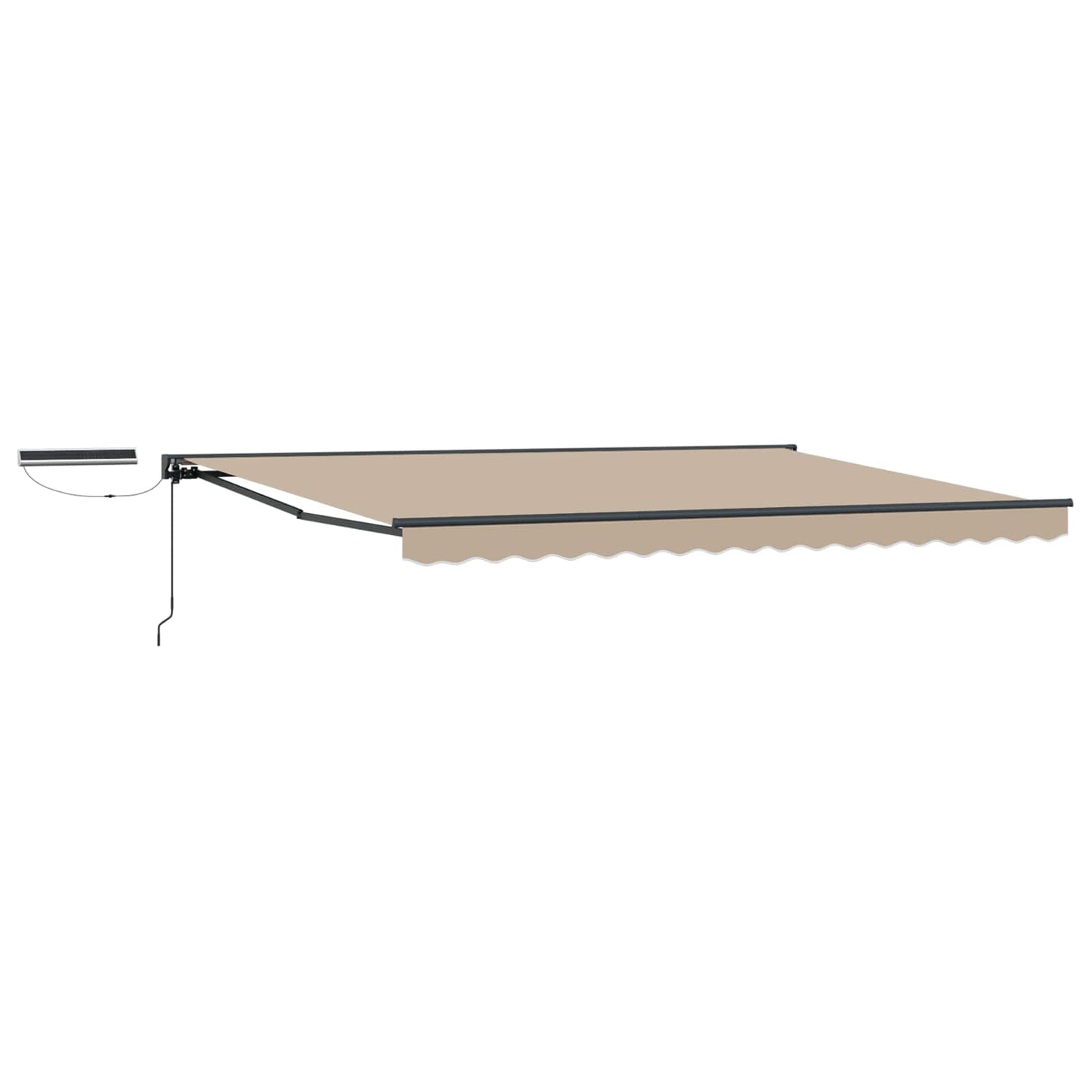 vidaXL Electric Retractable Awning Beige and Anthracite 4.5 x 3 m