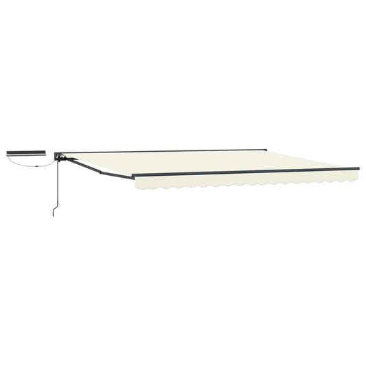 vidaXL Electric Retractable Awning Cream and Anthracite 4.5 x 3.5 m