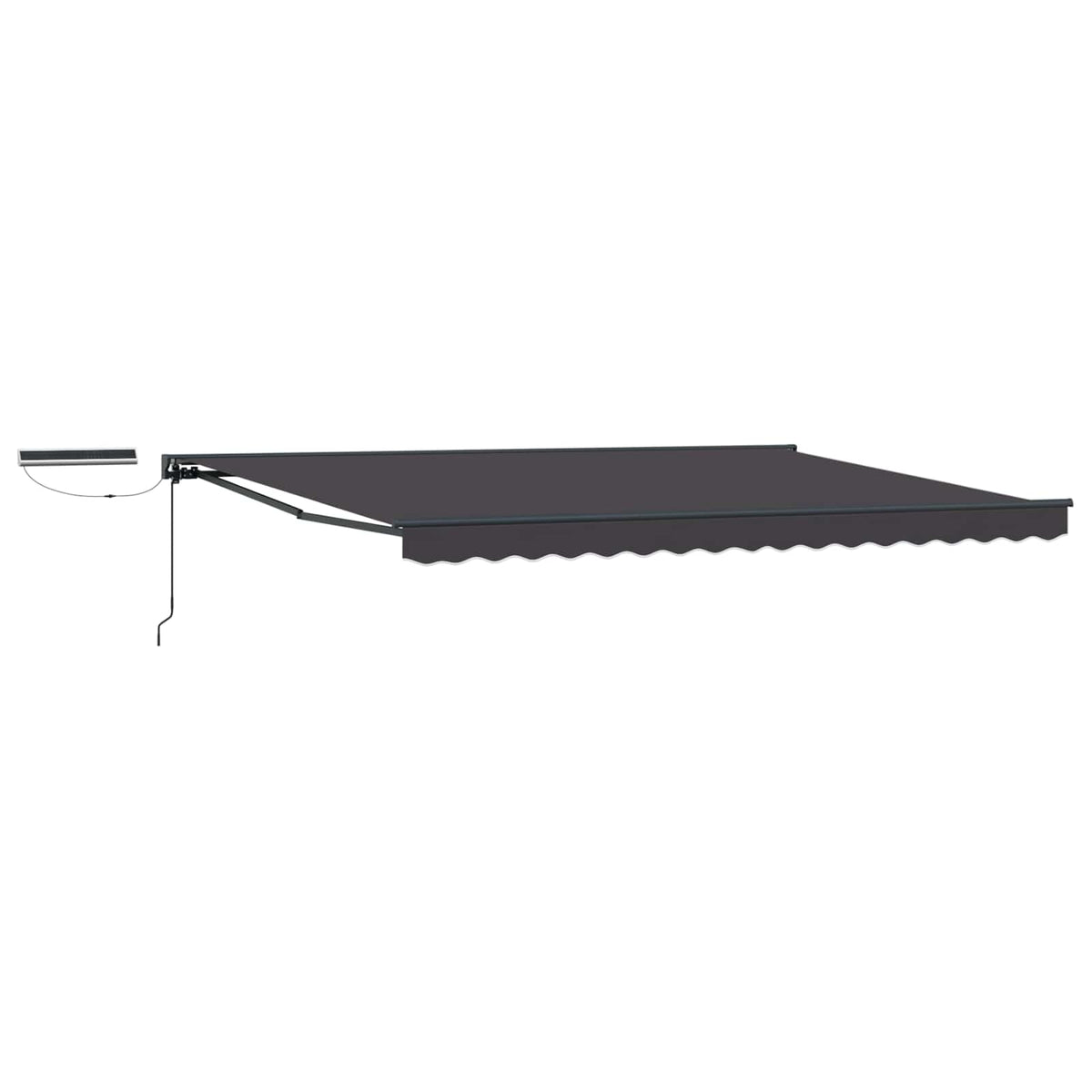 vidaXL Electric Retractable Awning Anthracite 4.5 x 3.5 m