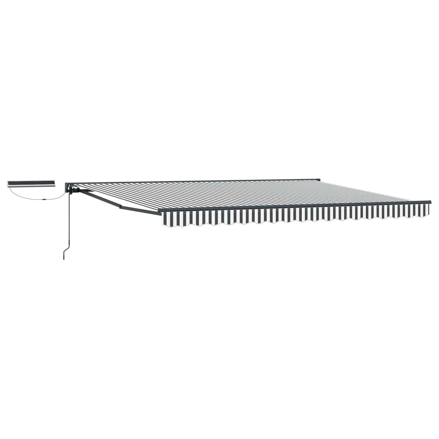 vidaXL Electric Retractable Awning Anthracite and White 4.5 x 3.5 m