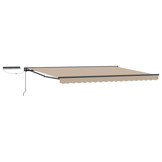 vidaXL Electric Retractable Awning Beige and Anthracite 4.5 x 3.5 m