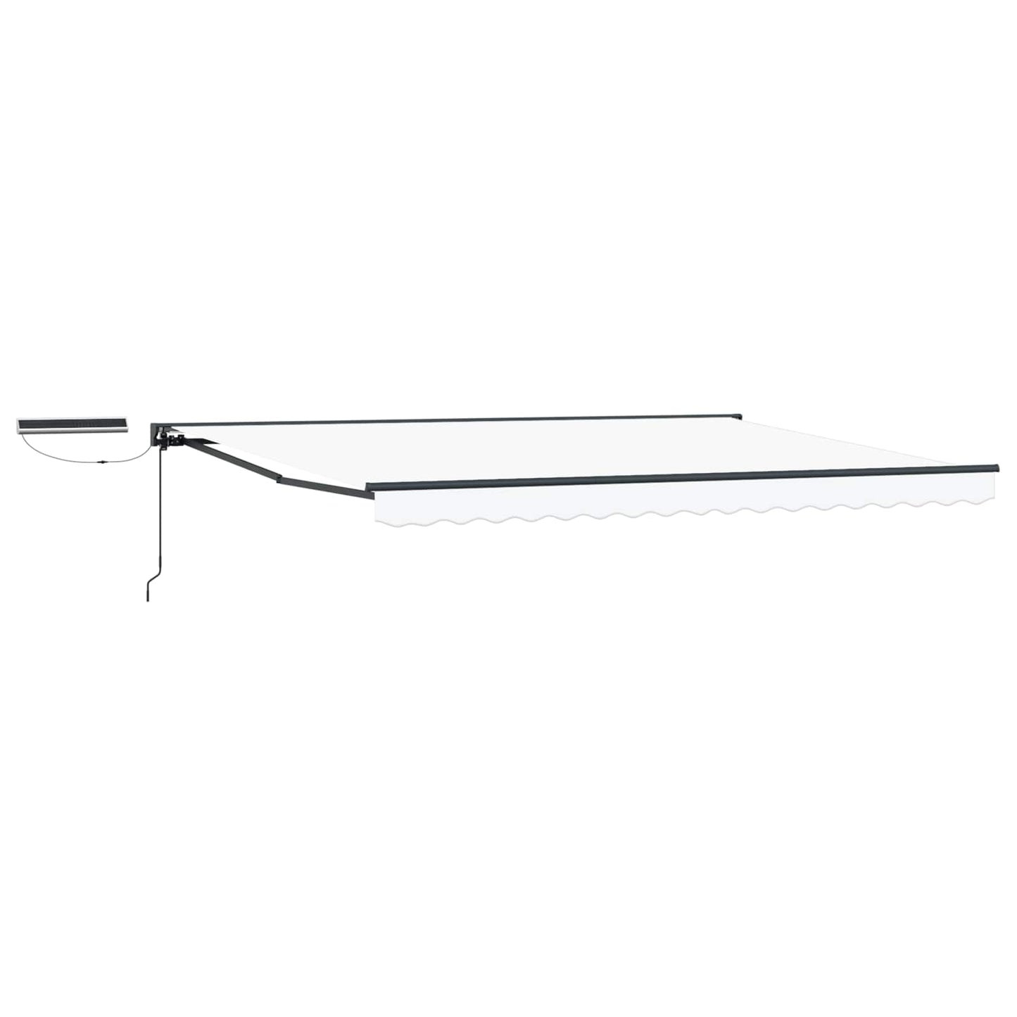 vidaXL Electric Retractable Awning White and Anthracite 4.5 x 3.5 m
