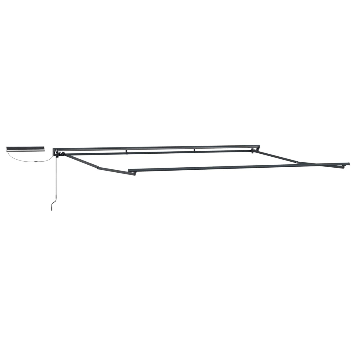 vidaXL Electric Retractable Awning Green, White and Anthracite 5 x 3 m