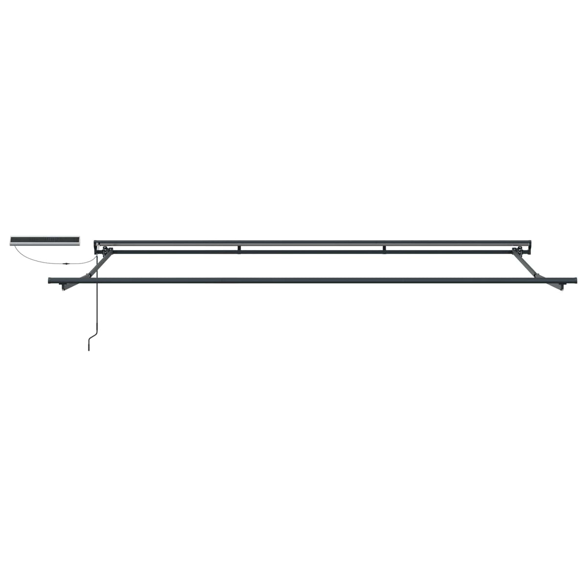 vidaXL Electric Retractable Awning Green, White and Anthracite 5 x 3 m