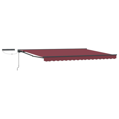 vidaXL Electric Retractable Awning Burgundy and Anthracite 5 x 3.5 m