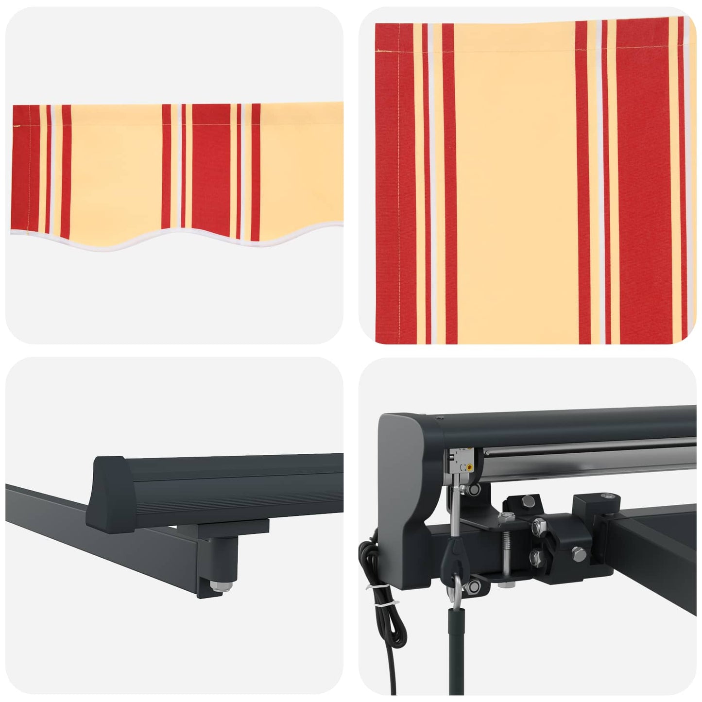 vidaXL Electric Retractable Awning 5 x 3.5 m Polyester with PU coating