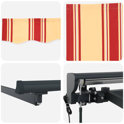 vidaXL Electric Retractable Awning 5 x 3.5 m Polyester with PU coating