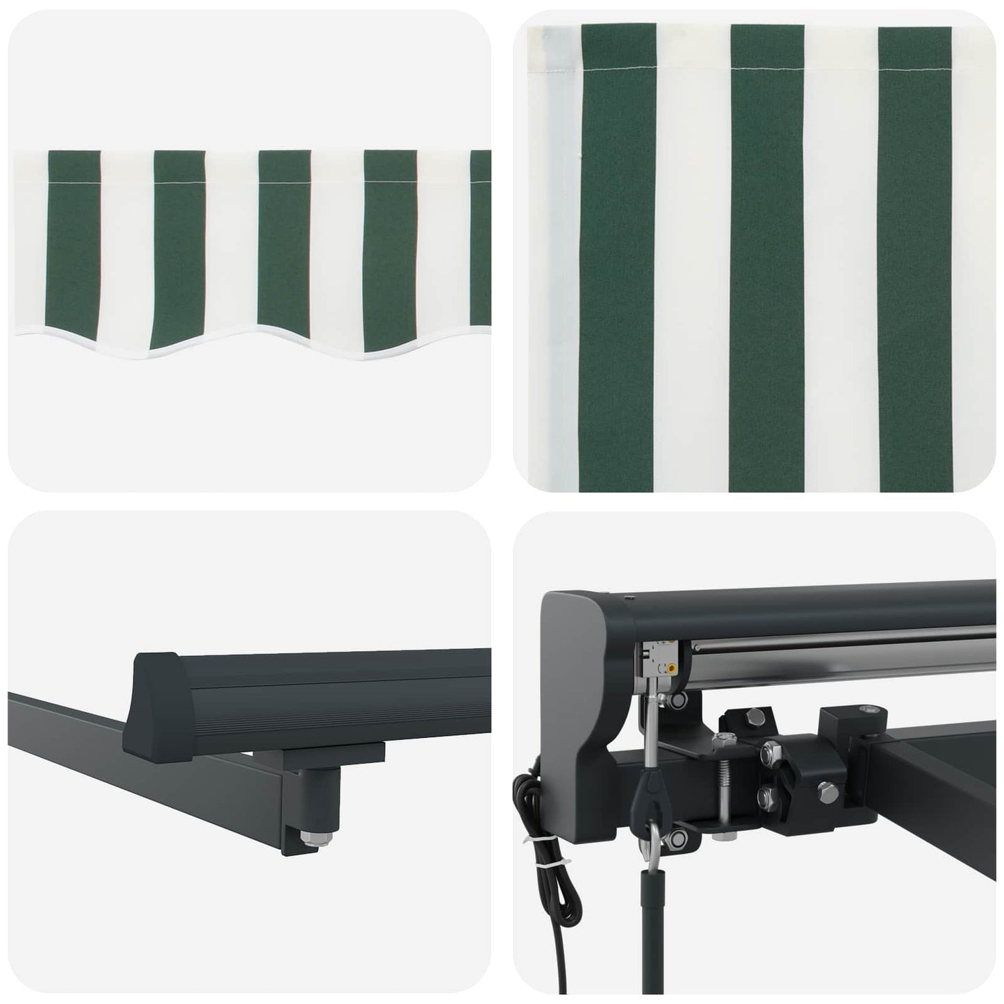 vidaXL Electric Retractable Awning 5 x 3.5 m Polyester with PU coating