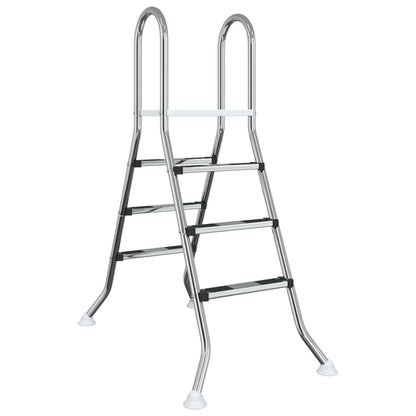 vidaXL Above Ground Pool Ladder 100 cm 3-Step Stainless Steel 304