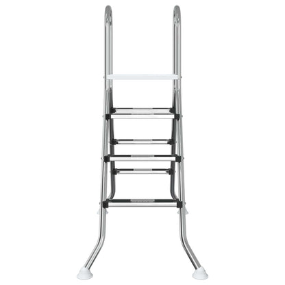 vidaXL Above Ground Pool Ladder 100 cm 3-Step Stainless Steel 304