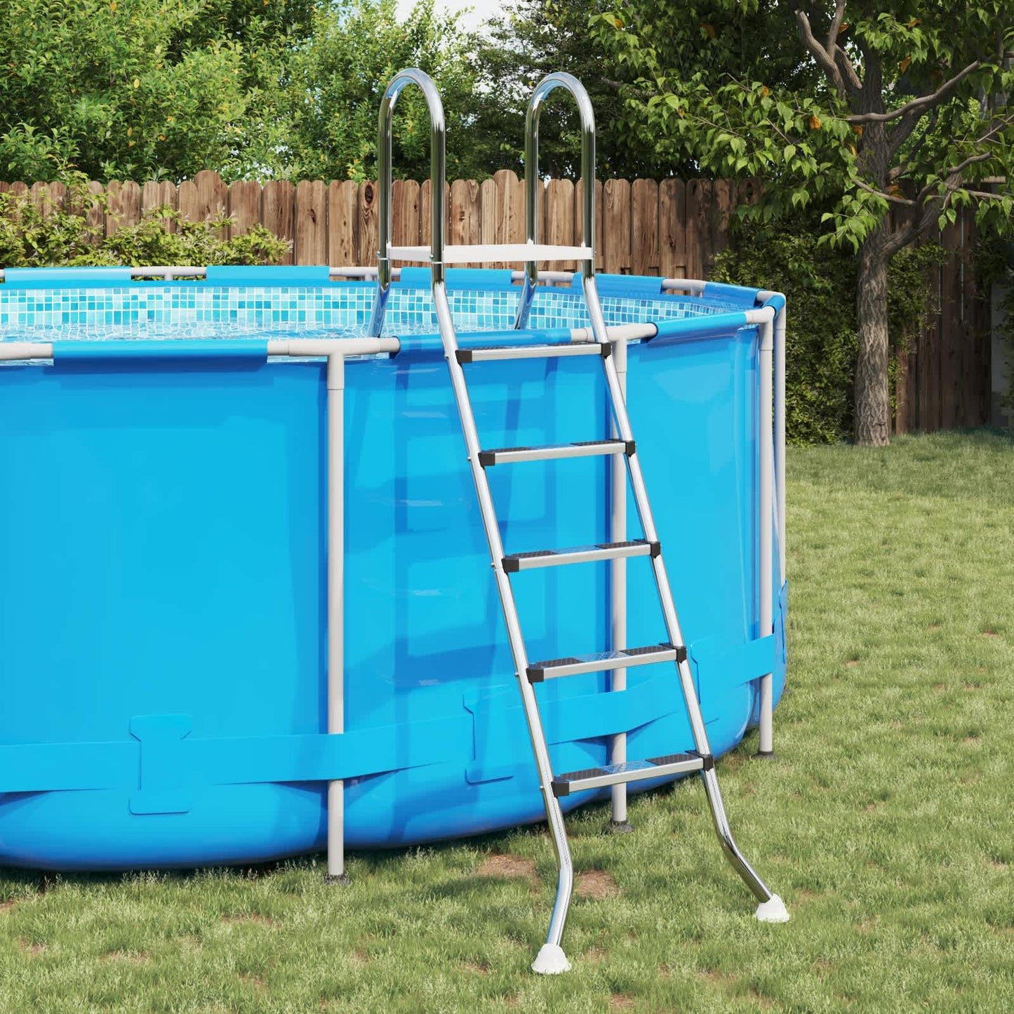 vidaXL Above Ground Pool Ladder 224 x 175 cm 5-Step