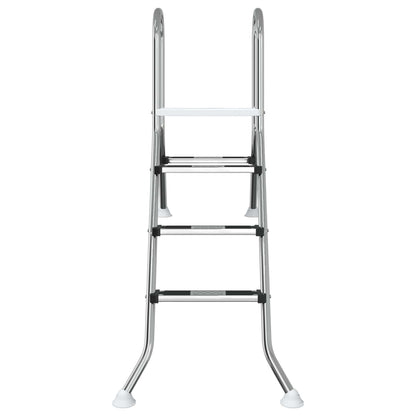 vidaXL Partially in-Ground Pool Ladder 172 x 106 cm 3-Step