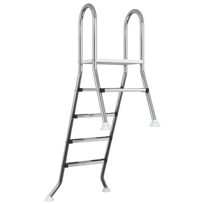 vidaXL Partially in-Ground Pool Ladder 195 x 116 cm 4-Step