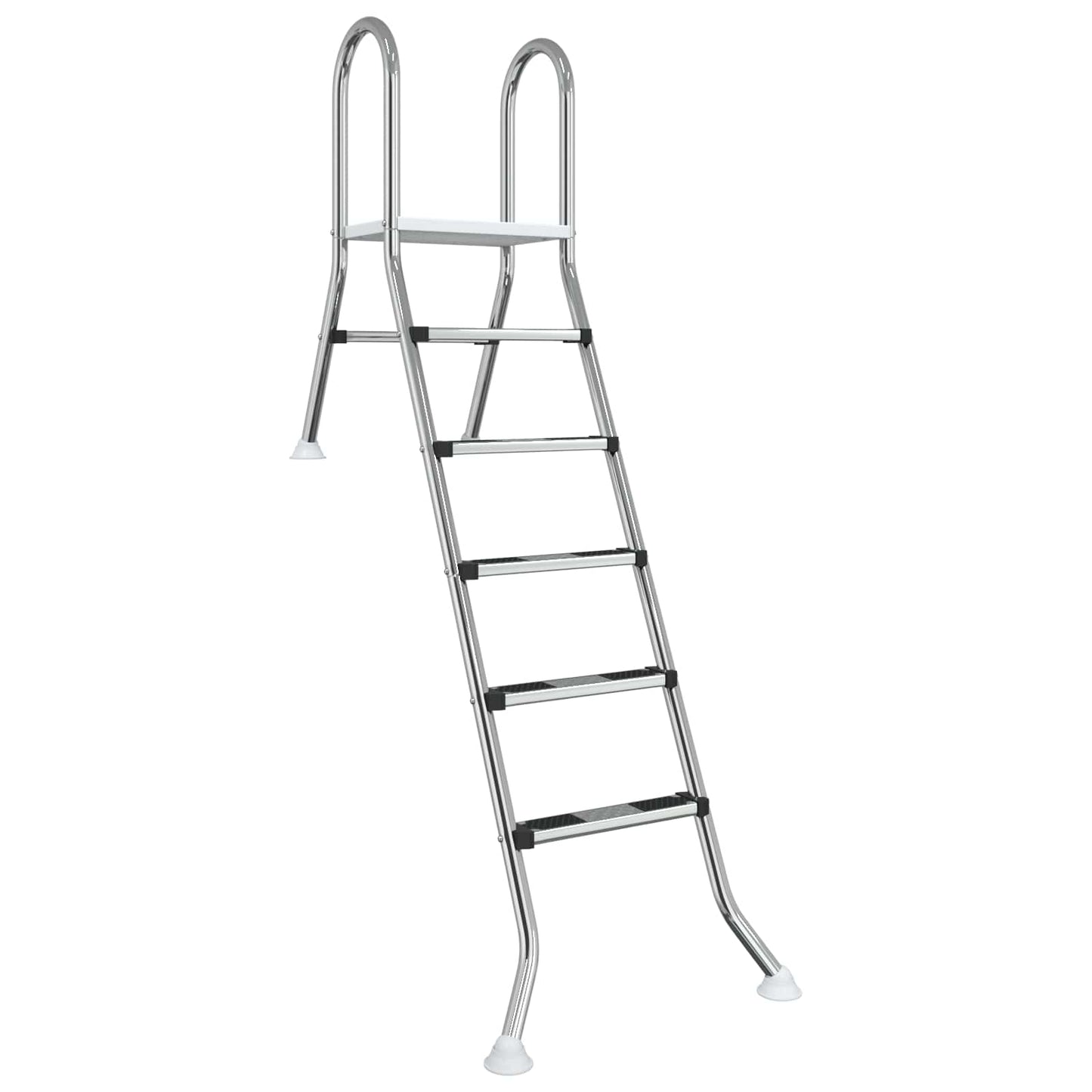 vidaXL Partially in-Ground Pool Ladder 222 x 128 cm 5-Step