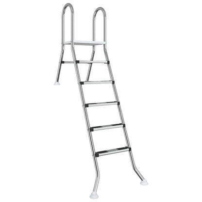 vidaXL Partially in-Ground Pool Ladder 222 x 128 cm 5-Step