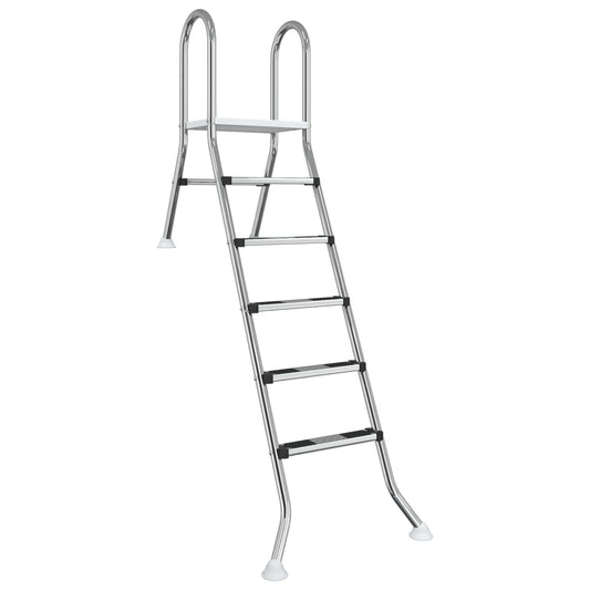 vidaXL Partially in-Ground Pool Ladder 222 x 128 cm 5-Step