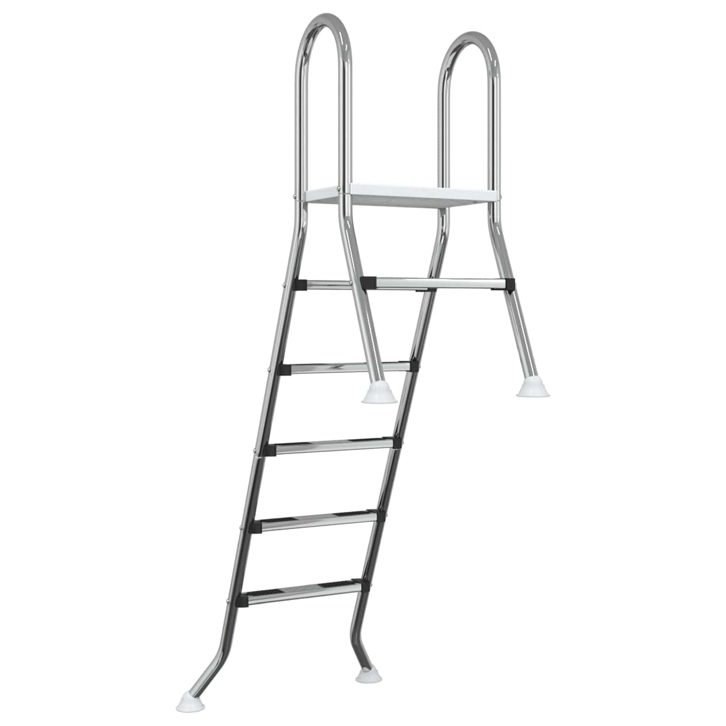 vidaXL Partially in-Ground Pool Ladder 222 x 128 cm 5-Step