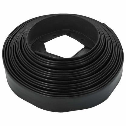 vidaXL Lawn Edgings Black 2000 x 4 x 5 cm Plastic