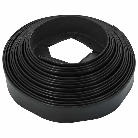 vidaXL Lawn Edgings Black 2000 x 4 x 5 cm Plastic